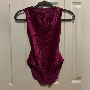 Yumiko velvet Larissa style leotard. Size M.